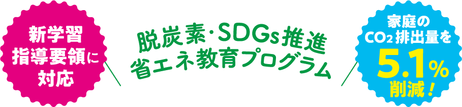 新学習指導要領に対応、脱炭素・SDGs推進 省エネ教育プログラム、学校での授業で家庭のCO2排出量を5.1％削減!